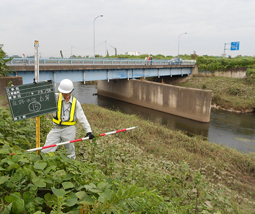 1級河川田川水位痕跡調査